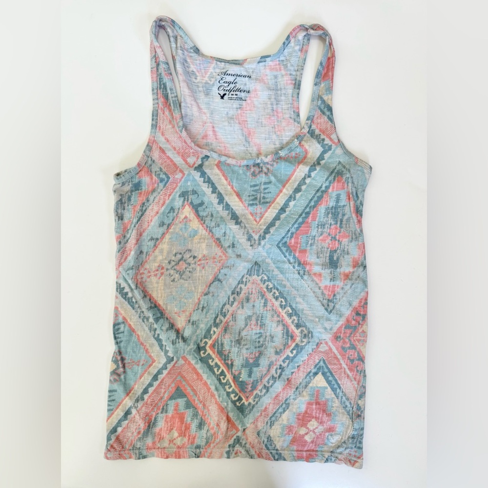 American Eagle Outfitters Tank Top Medium Boho Southwestern Aztec Racerback